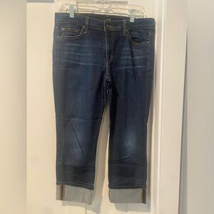 Joe’s Jeans cropped/cuffed Dark Blue Denim Jeans